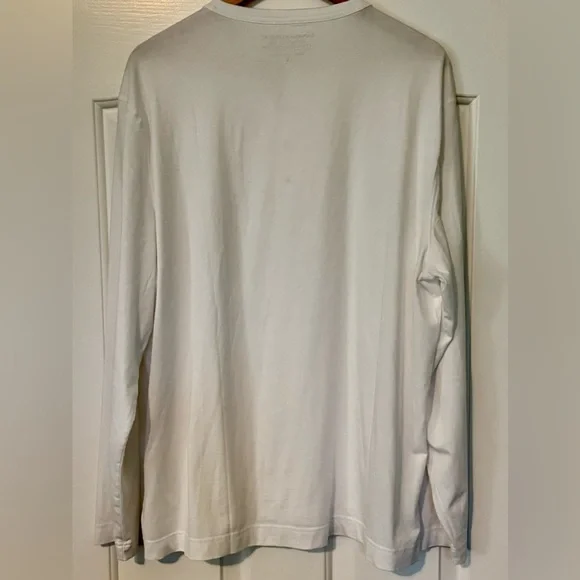 Banana Republic White Long Sleeve Henley Shirt - Picture 3 of 9